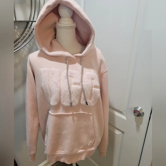UGG REY FUZZY LOGO HOODIE - Picture 1 of 14